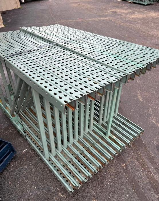 72"H x 42"D x 108"L Warehouse Industrial Heavy Duty Teardrop Pallet Racks, Starter Unit, Used