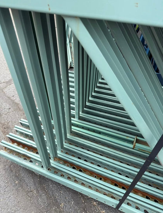 72"H x 42"D x 108"L Warehouse Industrial Heavy Duty Teardrop Pallet Racks, Starter Unit, Used