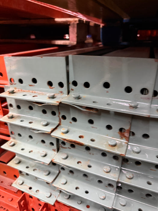8ft (96") Tear Drop Pallet Rack Beams, Industrial Warehouses Heavy Duty Beams, USED