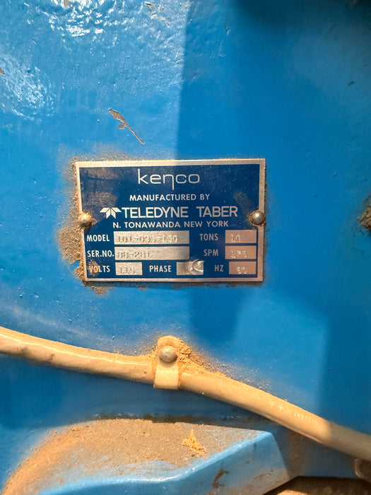 Kenco Teledyne 10 Ton Taber Press, Model 101-095-150, Used