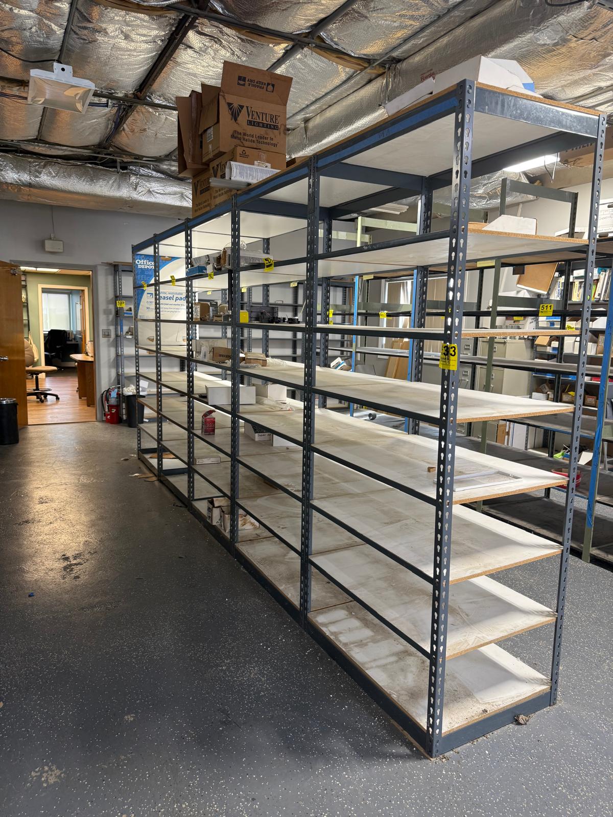 7ft x 15ft x 2ft Light Duty Shelving 8-Tier Steel Garage/ Warehouse Or ...