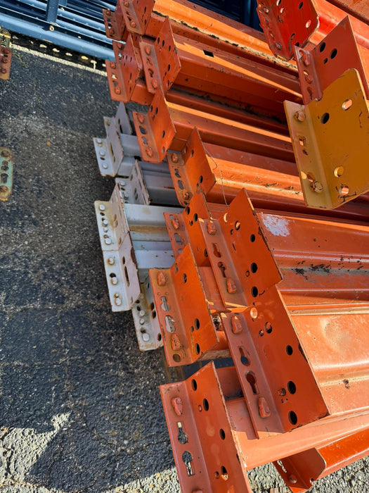 90" Tear Drop Pallet Rack Beams, Industrial Warehouses Heavy Duty Beams, USED