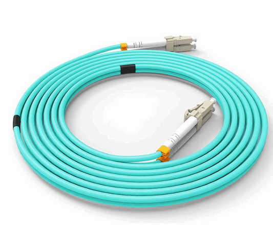 15M Fiber Patch Cable, 10G Gigabit Fiber Optic Cables with LC to LC Multimode OM3 Duplex 50/125 OFNP