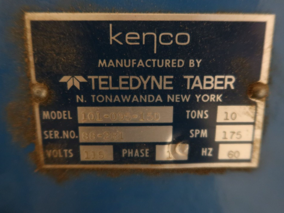 Kenco Teledyne 10 Ton Taber Press, Model 101-095-150, Used