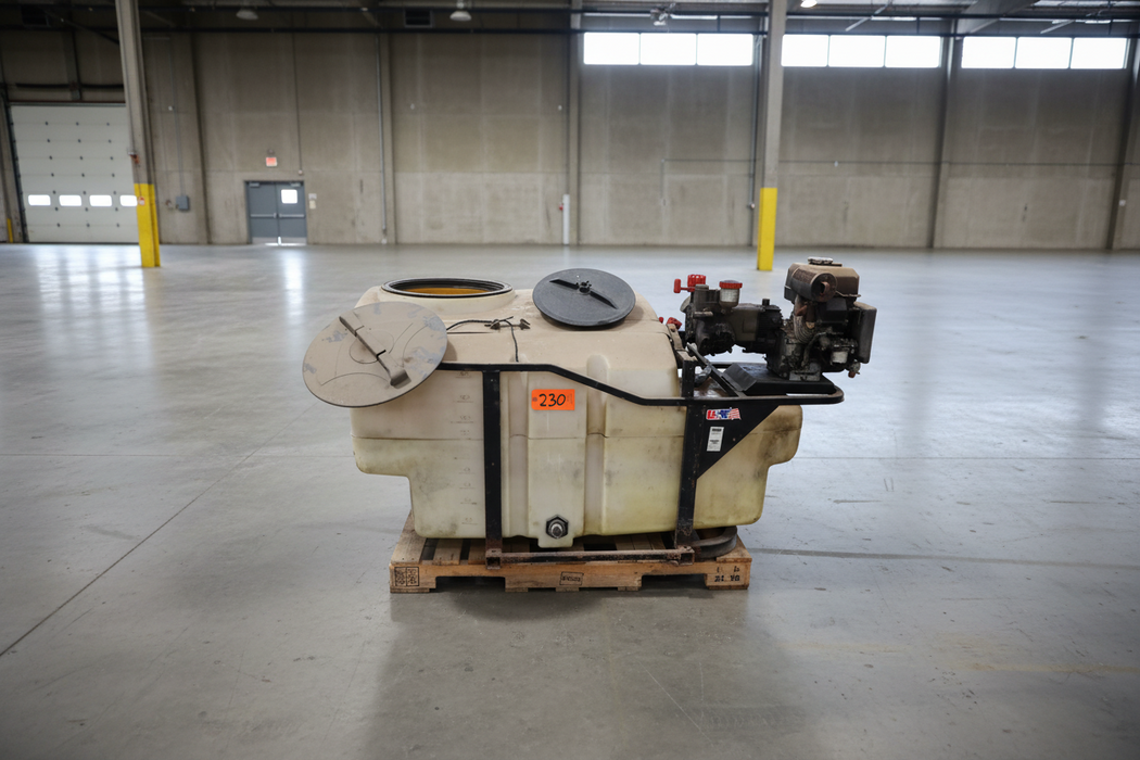200-Gal. Lesco Poly Tank, with Kawasaki 5-HP Model FE-170 Gas Engine