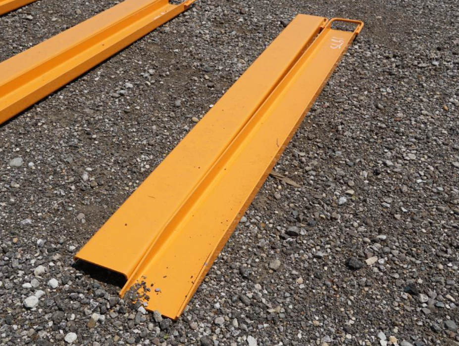 76"L Wolverine Pallet Forks Extensions, 1 Pair, Like-New