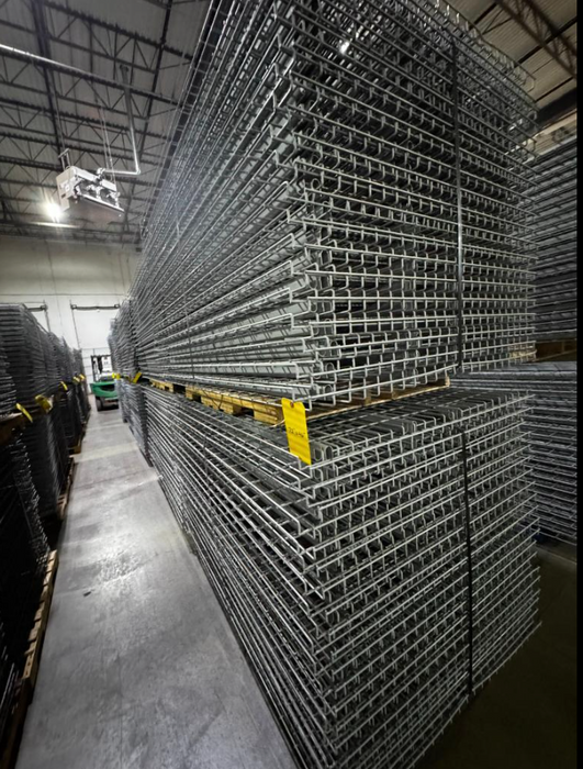 72"D x 46"L Waterfall Wire Decking – Used Pallet Rack Shelf Mesh Panel