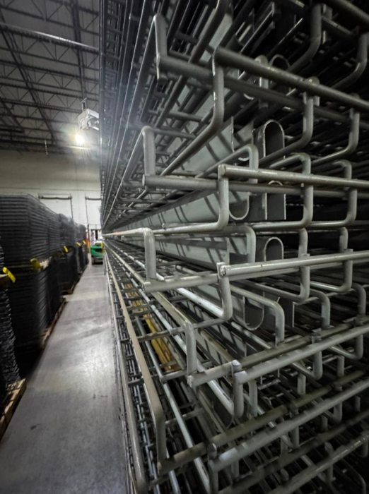 72"D x 46"L Waterfall Wire Decking – Used Pallet Rack Shelf Mesh Panel