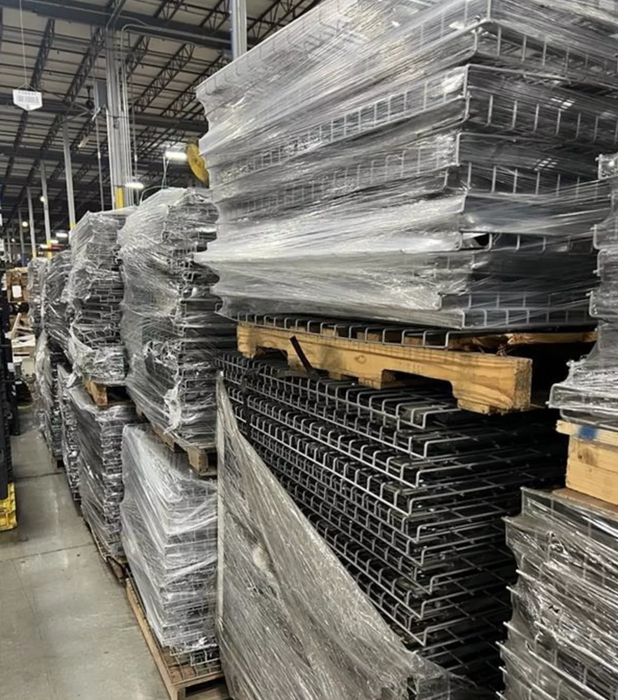 44"D x 46"L Waterfall Wire Decking – Used Pallet Rack Shelf Mesh Panel