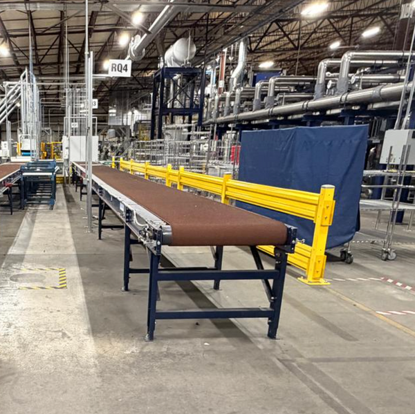Motorized Powered Belt Conveyor 60' x 41" - Adjustable Height - Used