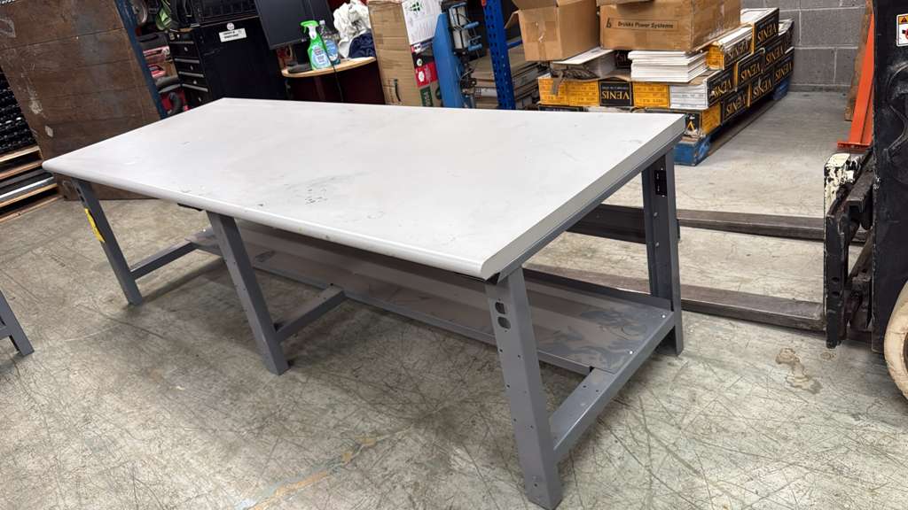 96" x 36" Steel Workbench Packing Table Laminated Table For Warehouse/Garage/Workshop