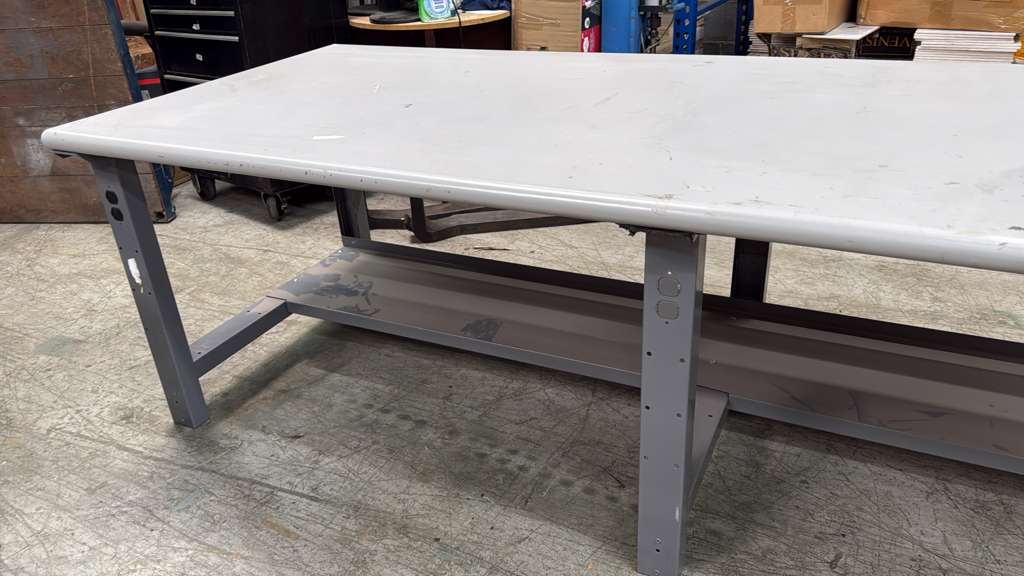 96" x 36" Steel Workbench Packing Table Laminated Table For Warehouse/Garage/Workshop