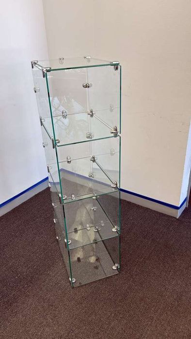Glass Retail Display Cubes Shelving Modular Store Fixture Display Case Stackable Units