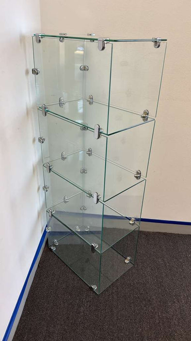 Glass Retail Display Cubes Shelving Modular Store Fixture Display Case Stackable Units