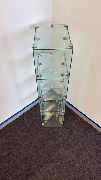 Glass Retail Display Cubes Shelving Modular Store Fixture Display Case Stackable Units