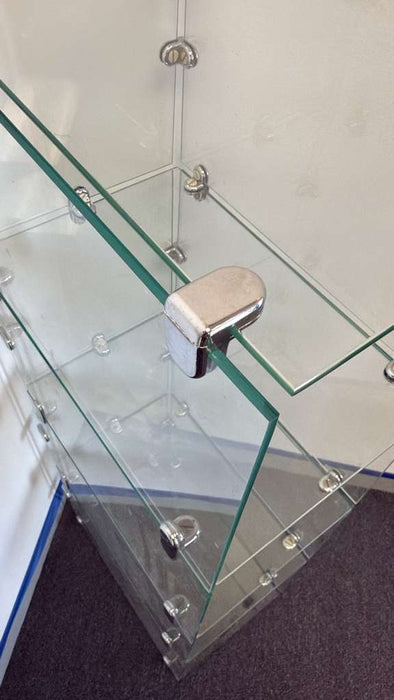 Glass Retail Display Cubes Shelving Modular Store Fixture Display Case Stackable Units