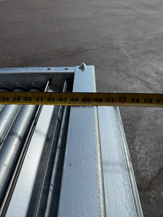 UNEX® 17.5"W Gravity Roller Conveyor, 4ft Length for Gravity Flow Pallet Racking, Used