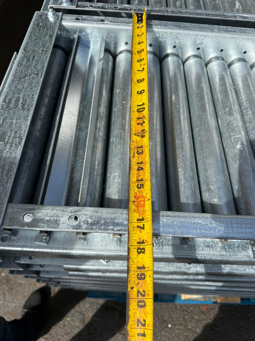 UNEX® 17.5"W Gravity Roller Conveyor, 4ft Length for Gravity Flow Pallet Racking, Used