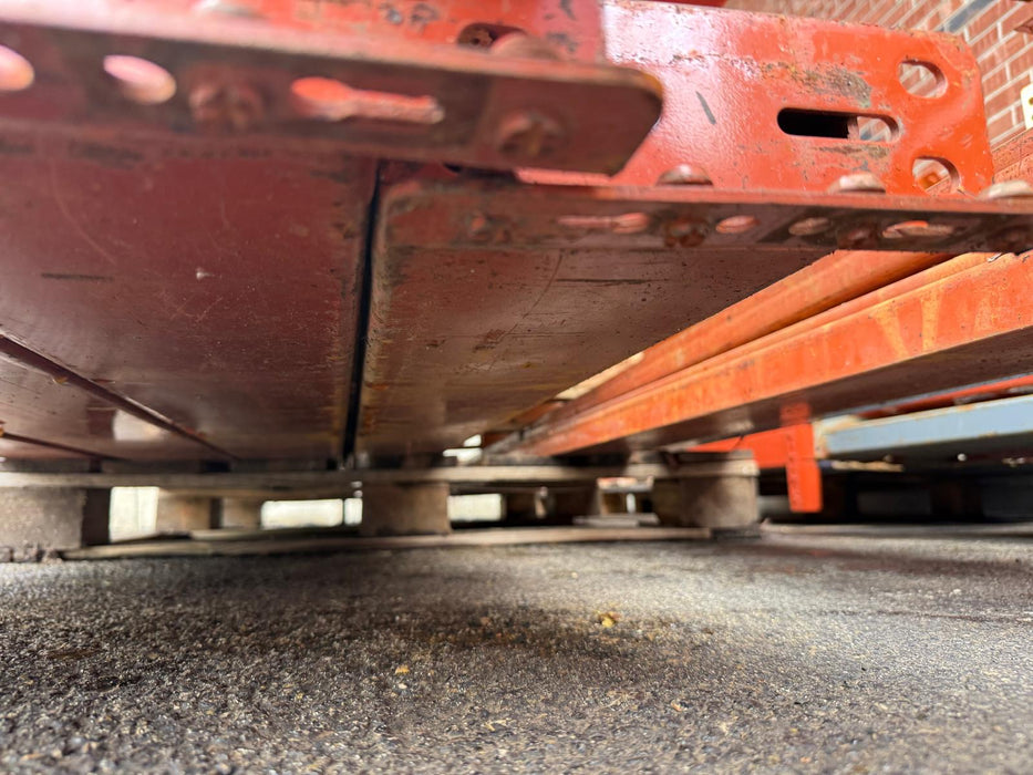 12ft (144" x 6") Length Tear Drop Pallet Rack Beams Industrial Warehouses Heavy Duty Beams, Used