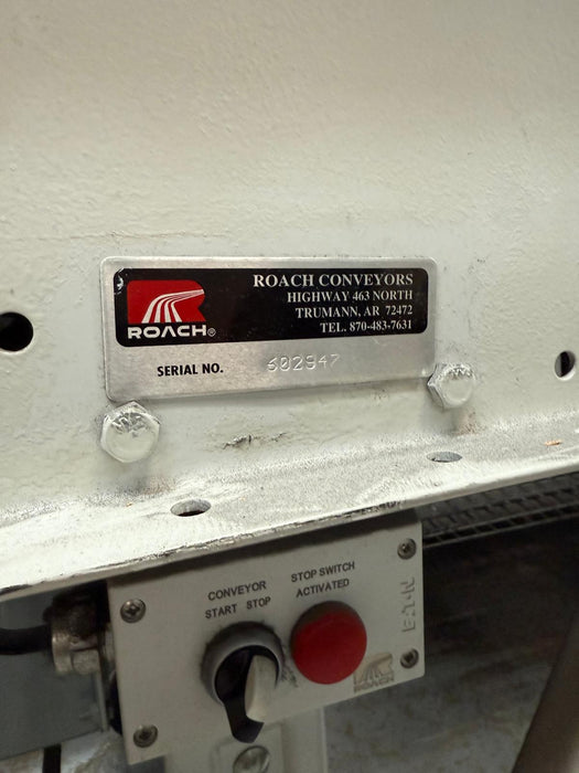 Roach Conveyor 20ft Length x 39in Wide Powered Motorized Roller Conveyor, Pre-Owned