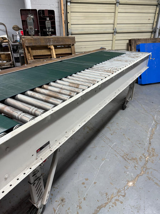 Roach Conveyor 20ft Length x 39in Wide Powered Motorized Roller Conveyor, Pre-Owned