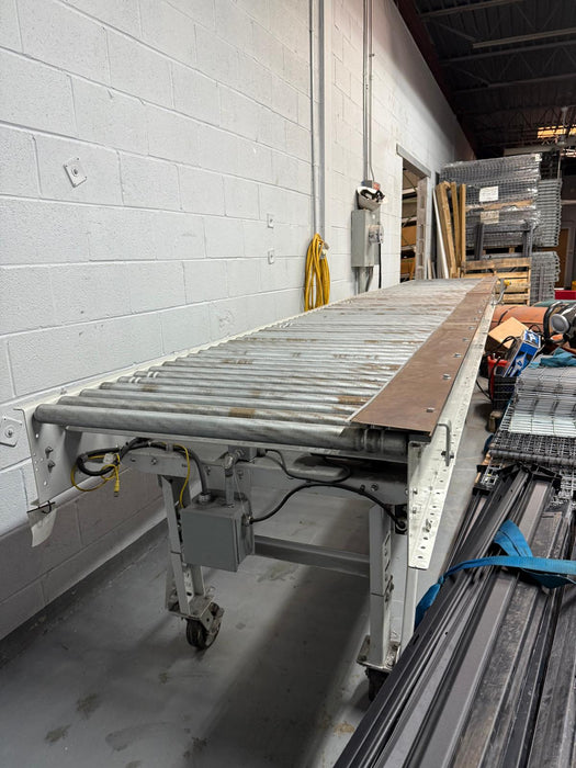 Roach Conveyor 20ft Length x 39in Wide Powered Motorized Roller Conveyor, Pre-Owned