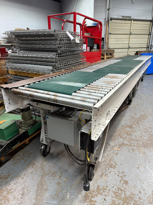 Roach Conveyor 20ft Length x 39in Wide Powered Motorized Roller Conveyor, Pre-Owned