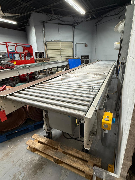 Roach Conveyor 20ft Length x 39in Wide Powered Motorized Roller Conveyor, Pre-Owned