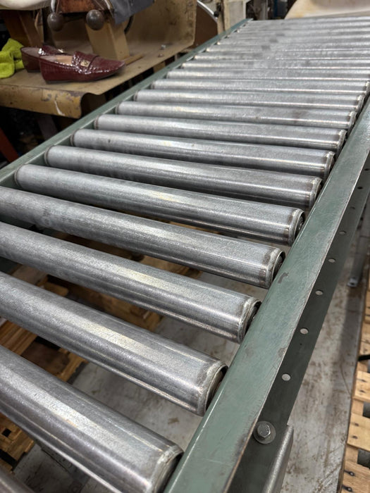 Heavy Duty Gravity Roller Conveyor With H Stand Legs, 67.75" x 24"