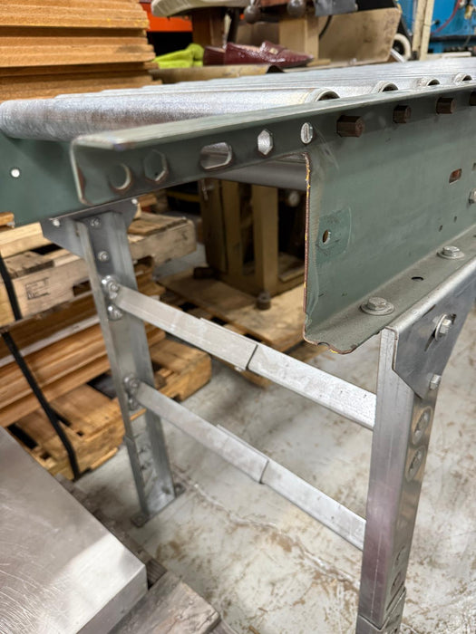 Heavy Duty Gravity Roller Conveyor With H Stand Legs, 67.75" x 24"