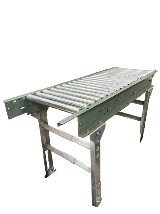 Heavy Duty Gravity Roller Conveyor With H Stand Legs, 67.75" x 24"