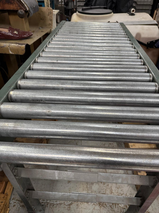 Heavy Duty Gravity Roller Conveyor With H Stand Legs, 67.75" x 24"