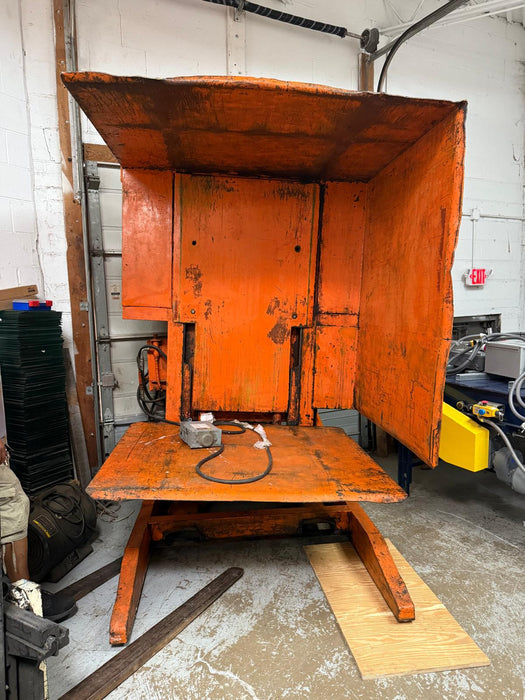 Payne Bros Hydraulic Pallet Inverter Machine – Free Standing 180° Rotation – Used