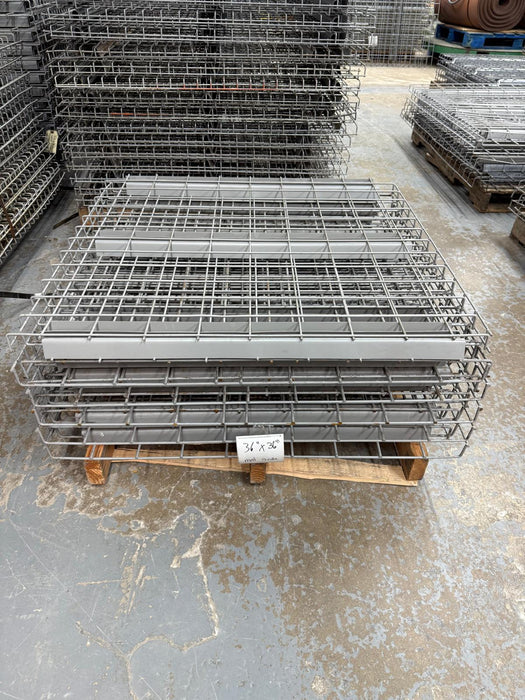 36"D x 36"L Pallet Rack Racking Shelf Wire Deck Decking Mesh, USED