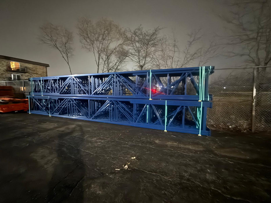 32ft (384") x 42" Tear Drop Style Uprights, Heavy Duty Reinforced Legs, Like-New