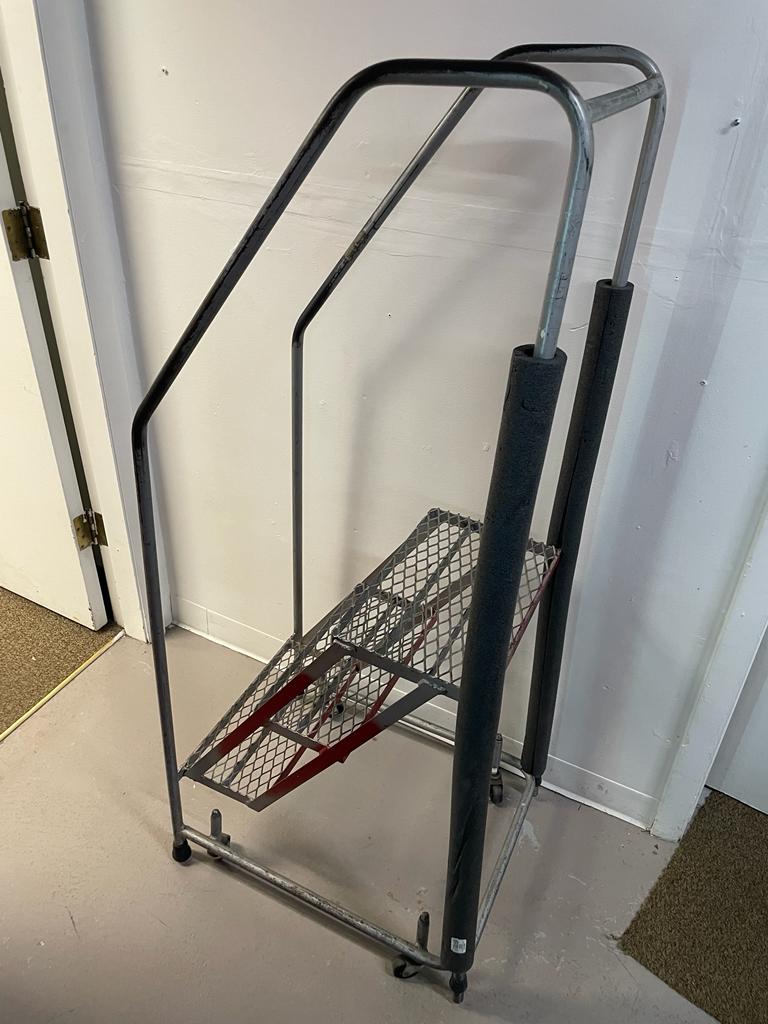 Ballymore Co. 3-Step Perforated Steel Rolling Safety Ladder