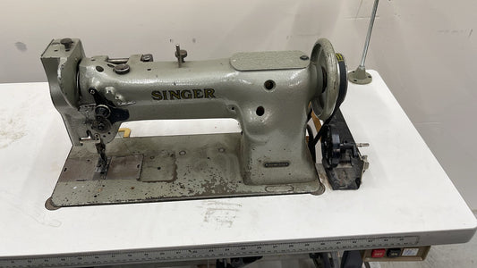 Singer Sewing Machine 111W155 Industrial Sewing Machine W/ Table and Motor