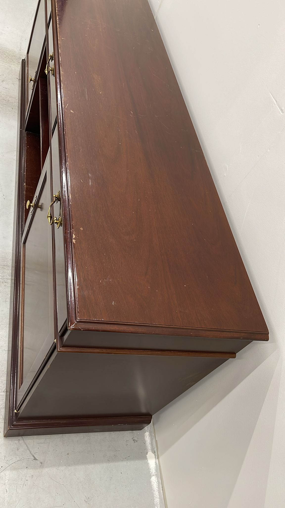 Credenza Kittinger The Georgian Collection Mahogany Vintage Credenza Display Cabinet