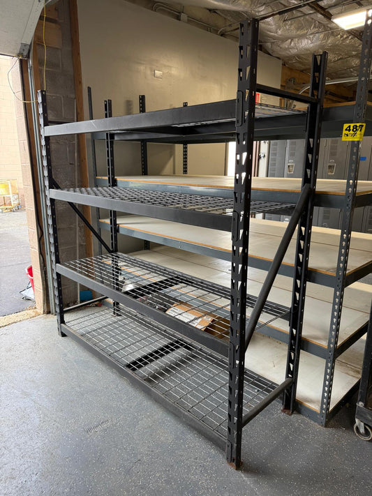 78" x 78" x 24" Heavy Duty Pallet Racking Wire Decking Industrial Storage Shelving , Used