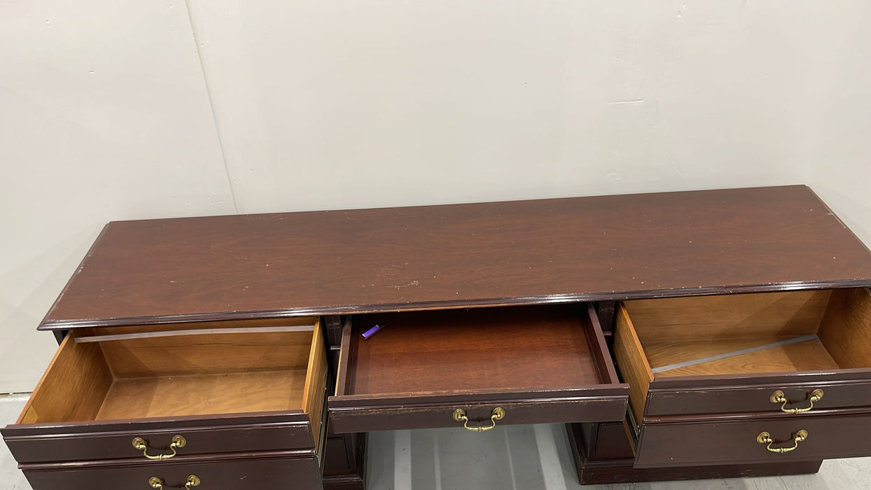 Credenza Desk Kittinger Georgian Collection Vintage Computer Desk Credenza & Lateral File Mahogany 85.75" x 30.25" x 19.5"
