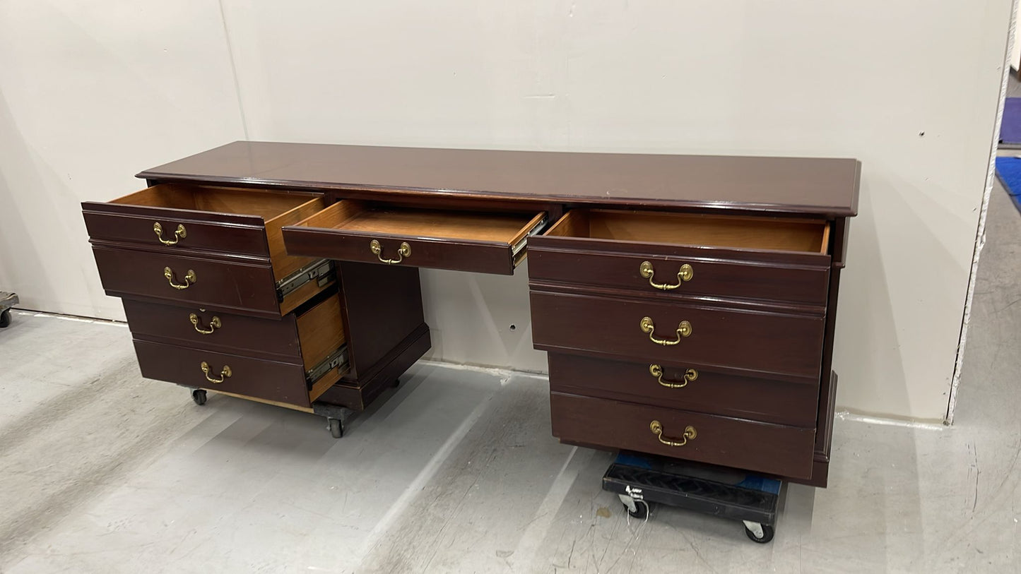 Credenza Desk Kittinger Georgian Collection Vintage Computer Desk Credenza & Lateral File Mahogany 85.75" x 30.25" x 19.5"