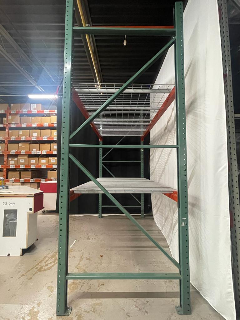 120"H x 102"W x 42"D - Warehouse Industrial Teardrop Pallet Racks Complete System - USED