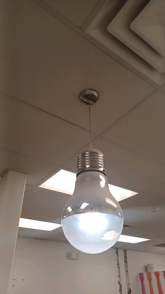 Gilese Cieling Lamp Pendant Bulb Chrome 22" Light Ornament Fixture
