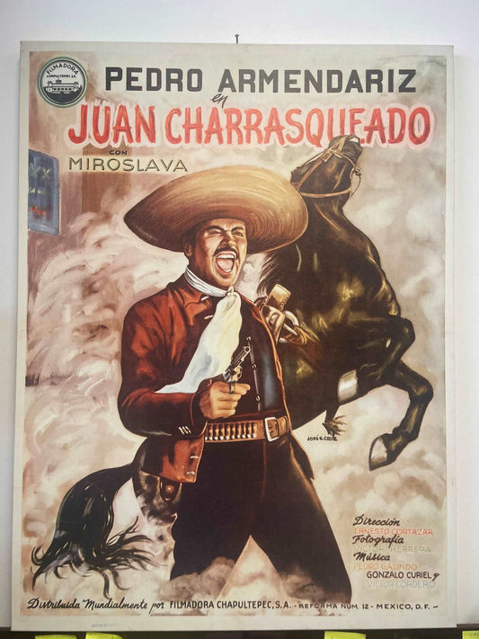 4ft x 3ft Pedro Armendariz En Juan Charrasqueado Mexico Charro Canvas Print