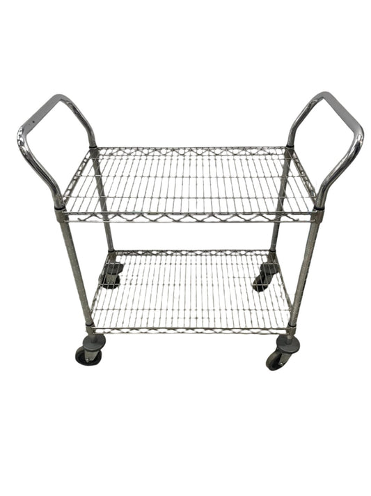 2-Shelf Rolling Wire Picking Utility Cart, 35"L x 18"W x 36"H , Adjustable Shelvings