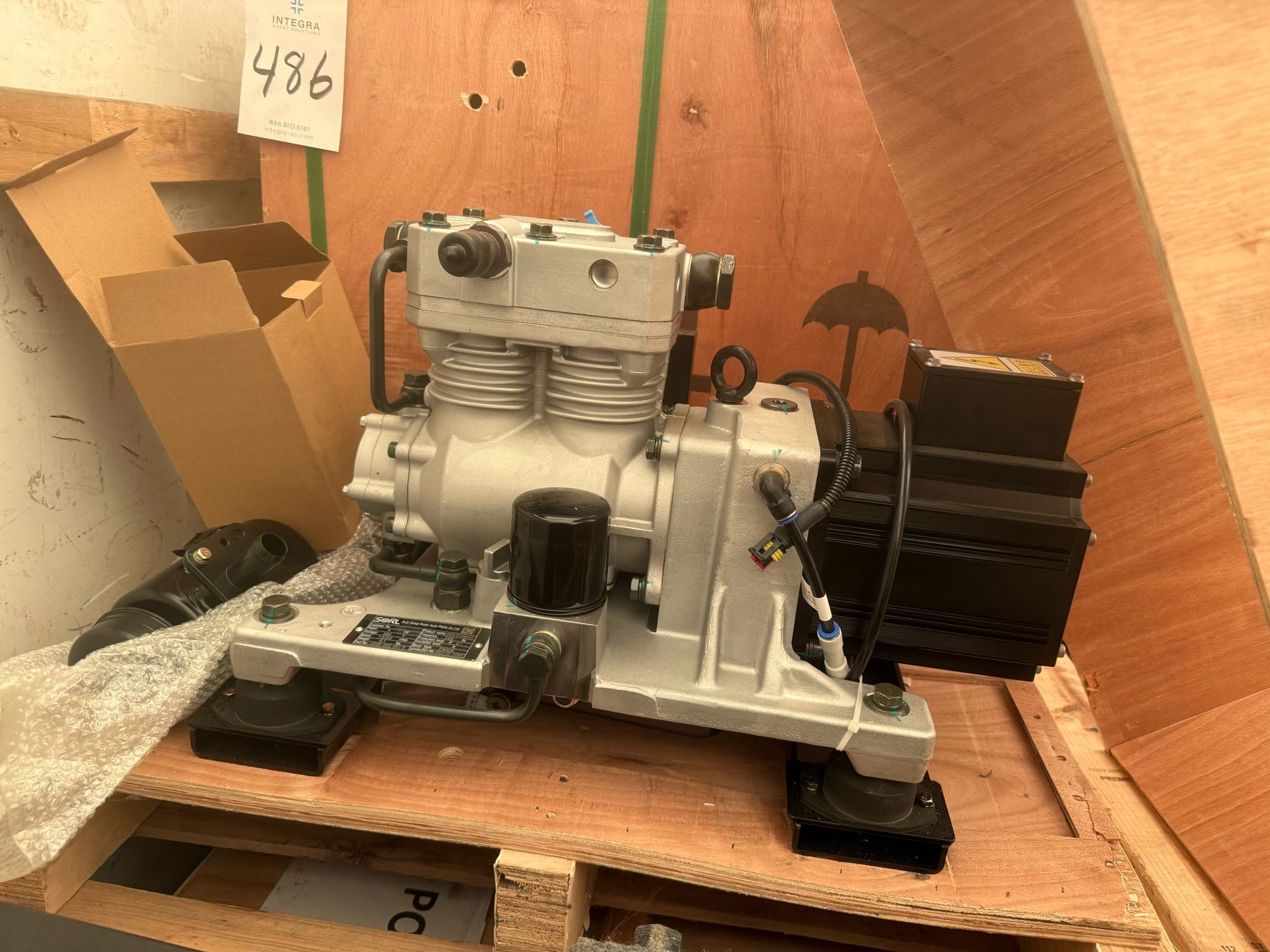Sorl 3509 080 561 0 Electric Air Brake Compressors, 380V, 4KW, Open Bo ...