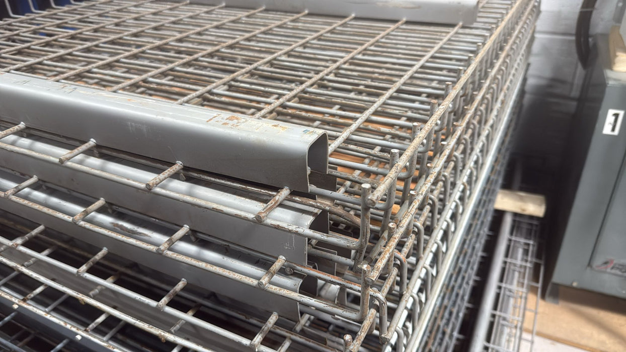 36"D x 52"L Waterfall Wire Decking – Used Pallet Rack Shelf Mesh Panel
