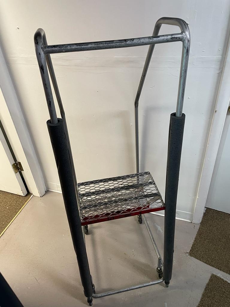 Ballymore Co. 3-Step Perforated Steel Rolling Safety Ladder