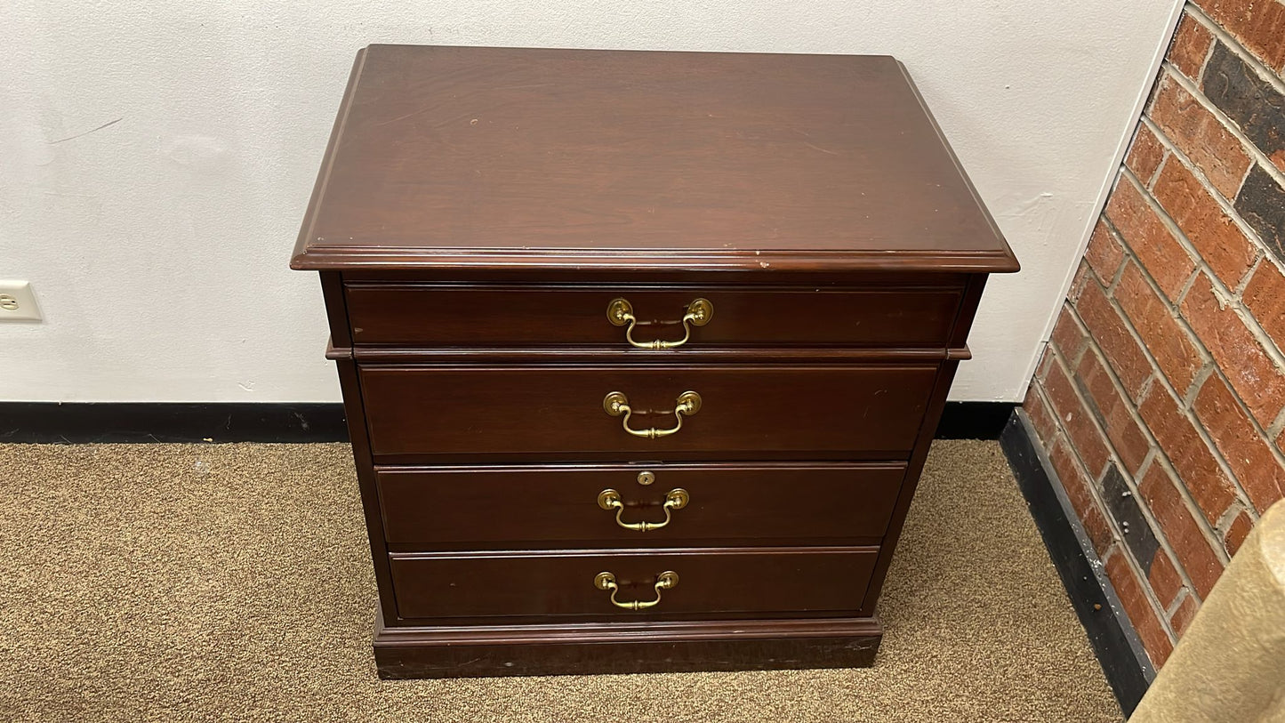 File Cabinet The Georgian Collection Kittinger Wood Vintage Mahogany 2 Drawer Cabinet - 29½"x19½"x30½"