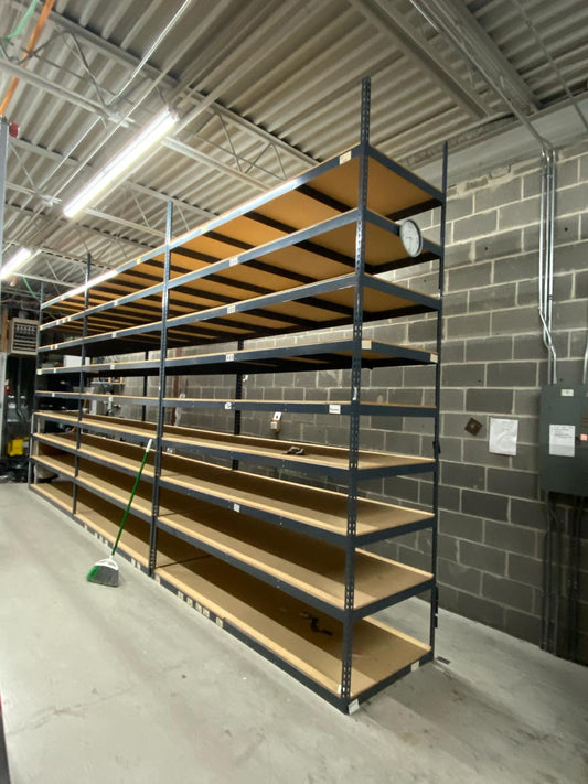 12ft x 8ft x 3ft Steel Garage/ Warehouse Organization 6-Tier Storage Rack Shelving Light Duty With Wood Decks